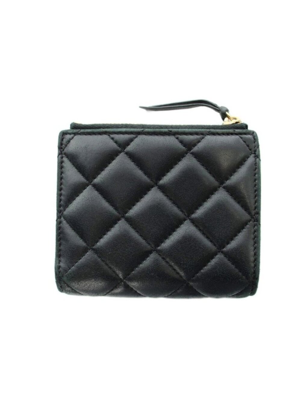 Versace Bifold Wallet Logo Leather Medusa Quilted Black - Picture 2 of 9